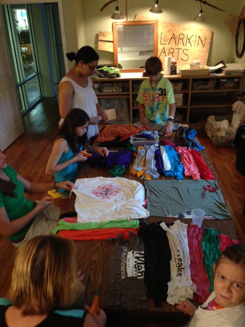 class weaving hula hoop rugs