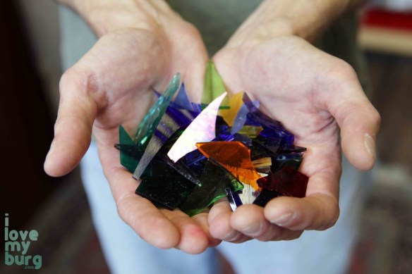 handful of broken glass