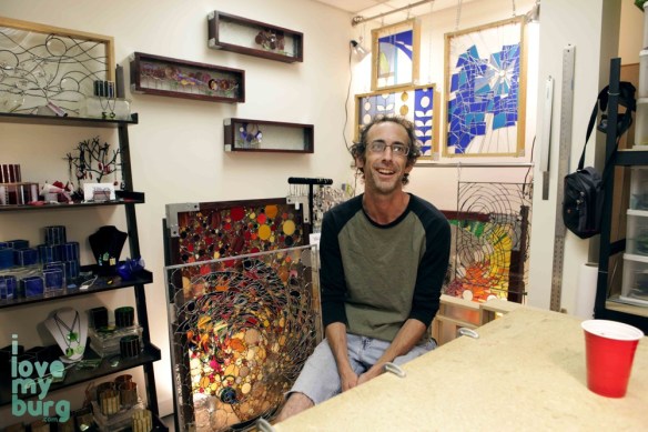 Artist in studio
