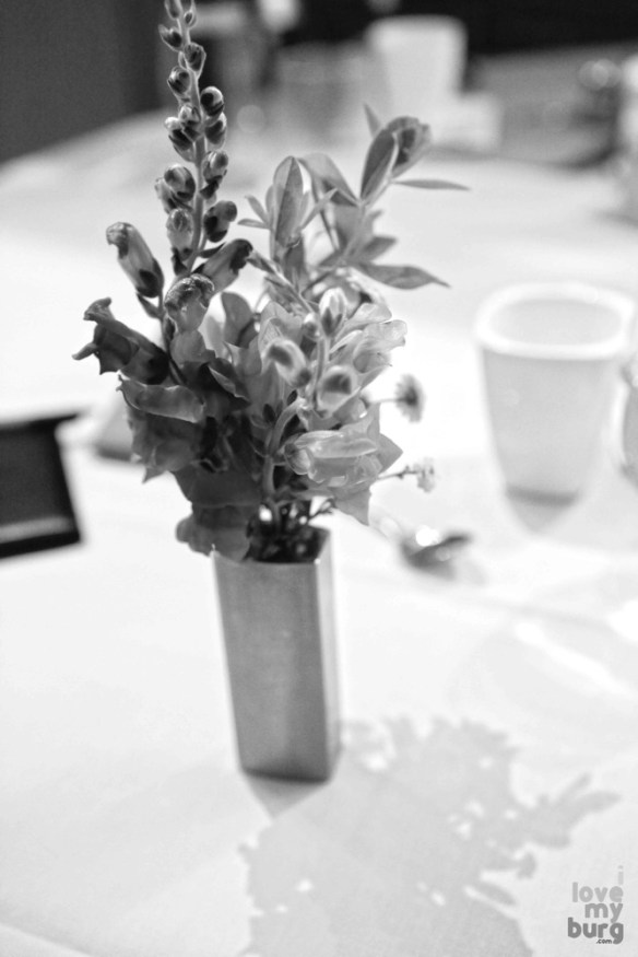black and white photo of flowers