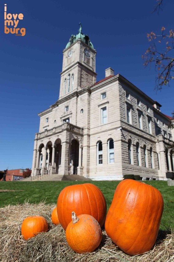 Halloween courthouse pumpkins