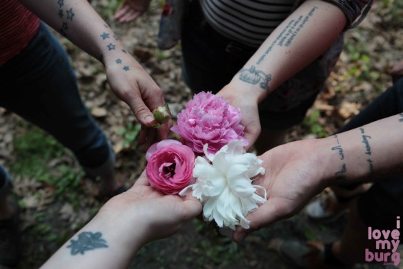 sparrow floral design tattoo
